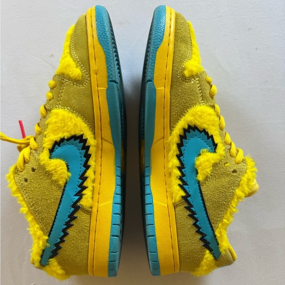 Nike Sb Dunk Low Grateful Dead Bears Opti Yellow  Size 8 - Picture 7 of 9